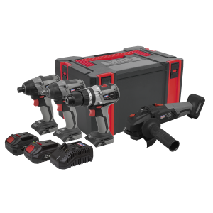 Sealey Premier 4 x SV20 Series Cordless Brushless Power Tool Kit 20V - 2 Batteries (CP20VCOMBOX1)