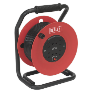 Sealey 50m Heavy-Duty Cable Reel with Thermal Trip 4 x 230V (CR50/1.5)