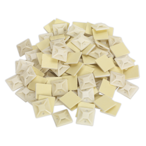 Sealey Self-Adhesive Cable Tie Mount 30 x 30mm, White - Pack of 100 (CTM3030W)