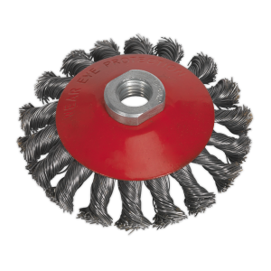 Sealey 100mm Conical Wire Brush M10 x 1.5mm (CWB100)