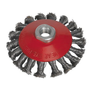 Sealey 100mm Conical Wire Brush M14 x 2mm (CWB101)