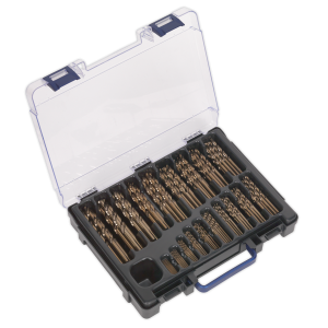 Sealey HSS Cobalt Fully Ground Drill Bit Assortment 1-10mm 170pc (DBS170CB)
