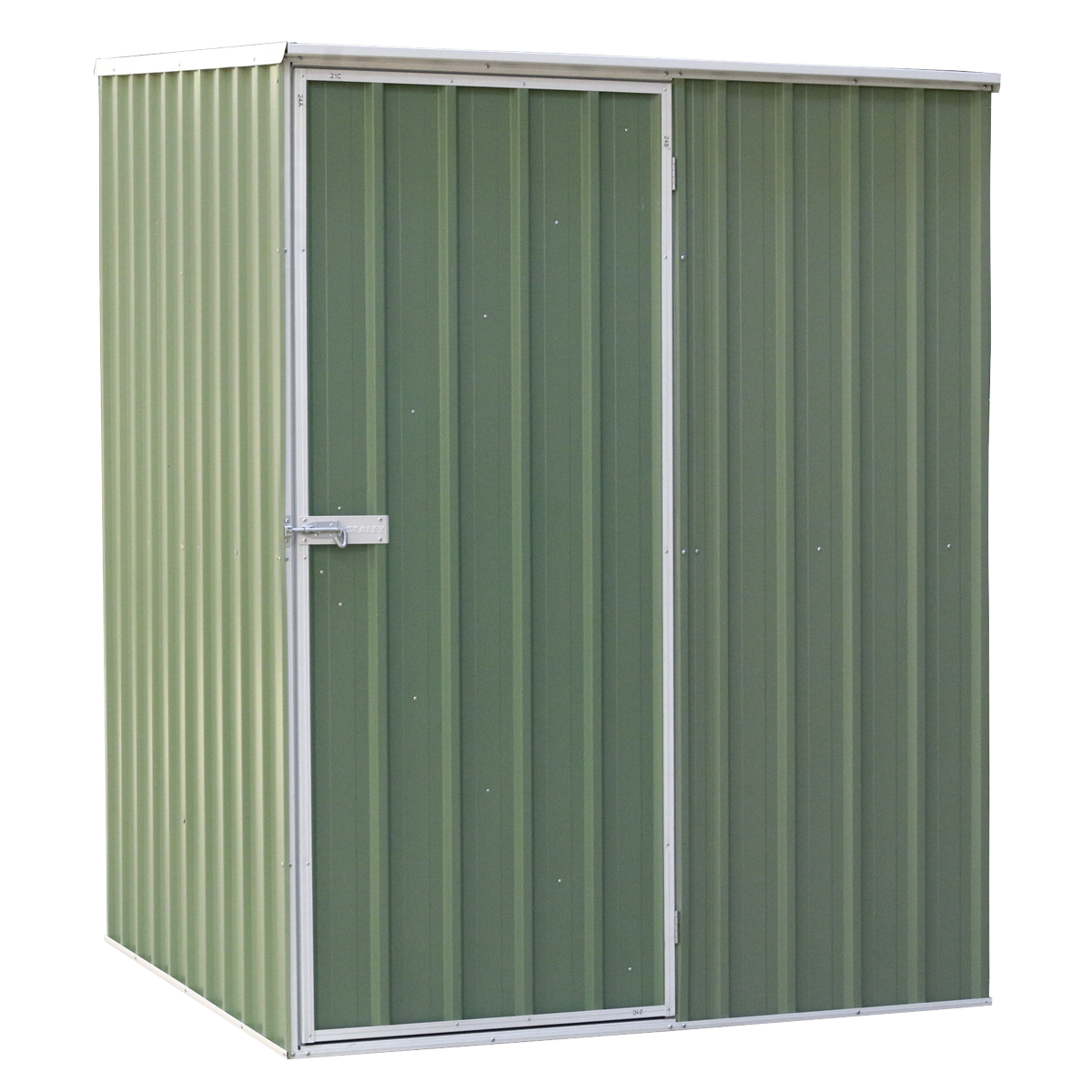 Sealey Dellonda Galvanized Steel Storage Shed with Pent Style Roof 151 x 151 x 200cm - Green (DG114)