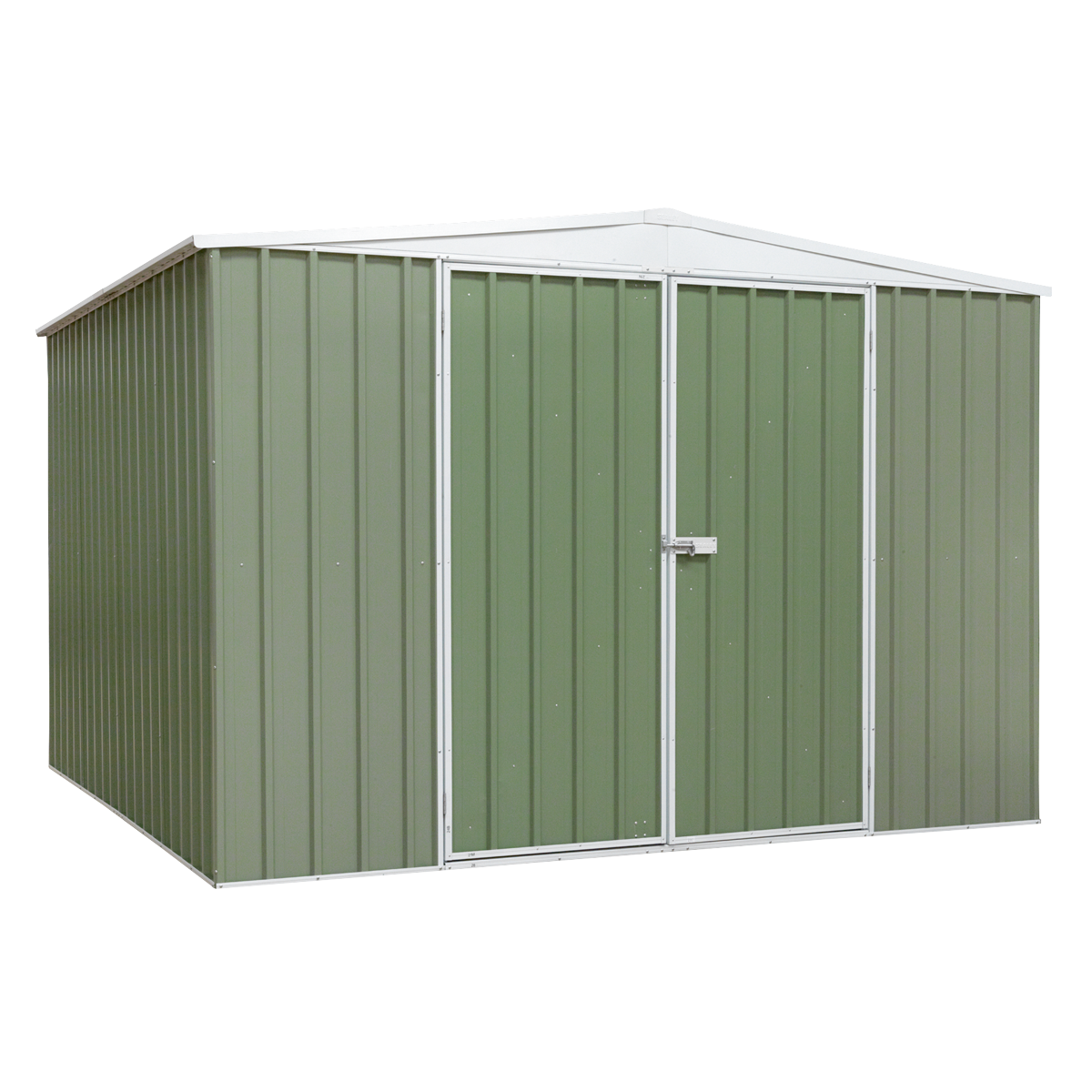 Sealey Dellonda Galvanized Steel Storage Shed with Apex Style Roof 300 x 300 x 220cm - Green (DG116)