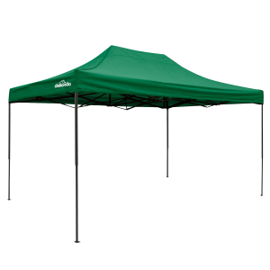 Sealey Dellonda Premium 3 x 4.5m Pop-Up Gazebo, Heavy Duty, PVC Coated, Water-Resistant Fabric, Supplied with Carry Bag, Rope, Stakes & Weight Bags - Dark Green Canopy (DG136)