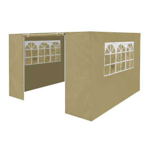 Sealey Dellonda Premium Gazebo/Marquee Side Walls/Doors/Windows, Fits 3 x 3m Models - Beige (DG146)