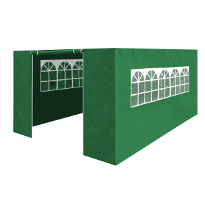 Sealey Dellonda Premium Side Walls/Doors/Windows for Gazebo/Marquee, Fits 3 x 4.5m Models - Dark Green (DG152)