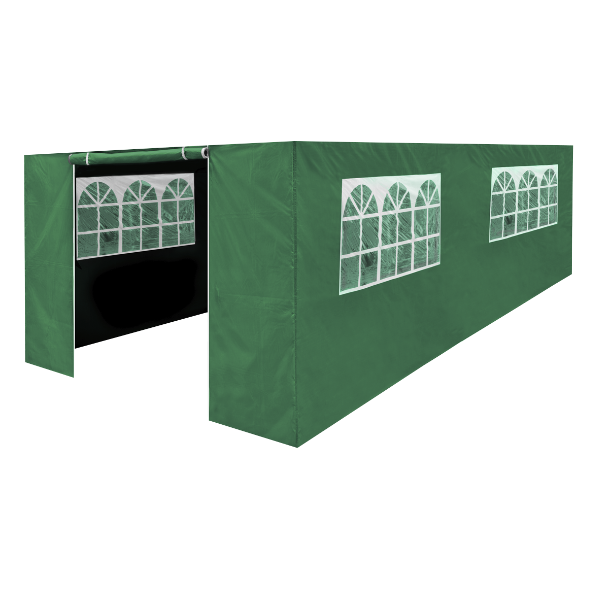 Sealey Dellonda Premium Side Walls/Doors/Windows for Gazebo/Marquee, Fits 3 x 6m Models - Dark Green (DG156)