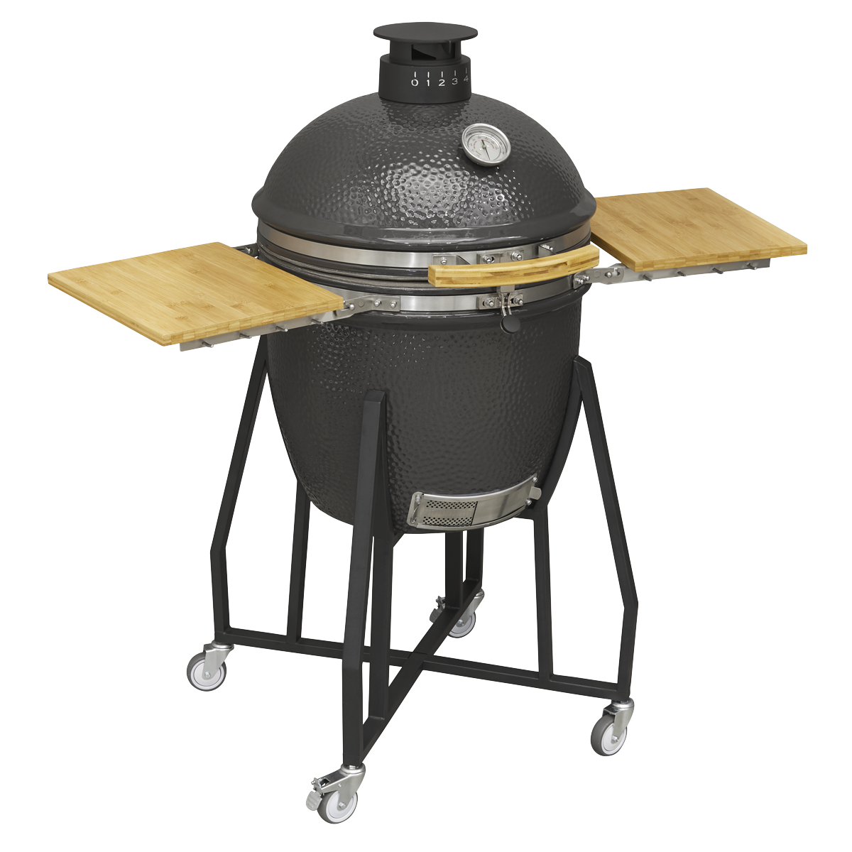 Sealey Dellonda Deluxe 22"(56cm) Ceramic Kamado Style BBQ with Wheeled Stand (DG159)