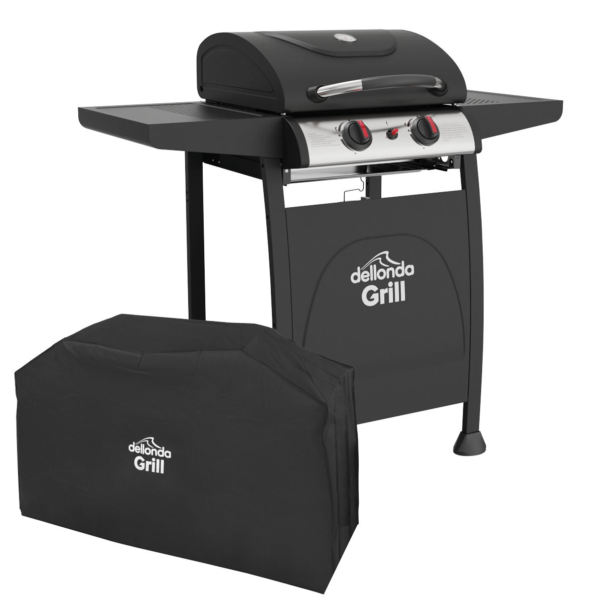 Sealey Dellonda 2 Burner Gas BBQ Grill with Piezo Ignition, Thermometer & Cover (DG227)