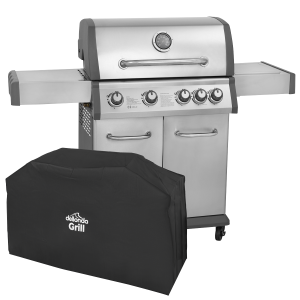 Sealey Dellonda 4+1 Burner Deluxe Gas BBQ Grill with Piezo Ignition & Thermometer & Cover - Stainless Steel (DG231)