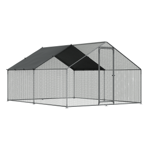 Sealey Dellonda Walk-In Galvanized Steel Chicken Run with Roof Cover & PVC Coated Chicken Wire (DG279)