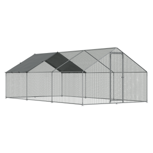 Sealey Dellonda Walk-In Galvanized Steel Chicken Run with Roof Cover & PVC Coated Chicken Wire (DG280)