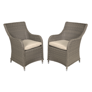 Sealey Dellonda Chester Rattan Wicker Outdoor Garden Dining Chairs 2pc (DG64)
