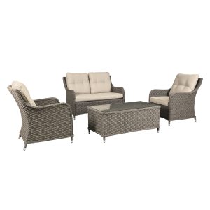 Sealey Dellonda Chester Rattan Wicker Outdoor Lounge Set 4pc (DG87)