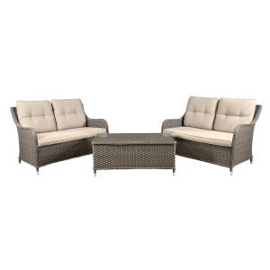 Sealey Dellonda Chester Rattan Wicker Outdoor Lounge Set 3pc (DG88)