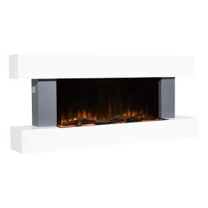 Sealey Baridi Wall Mounting Electric Fireplace with LED Flame Effect 52" - Grey (DH112)