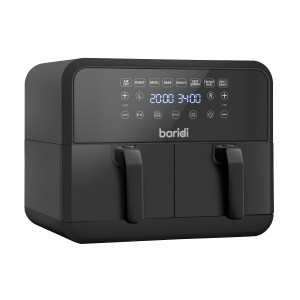 Sealey Baridi Dual Zone Air Fryer 8L with 8-in-1 Functions Touch Controls, Easy-Clean, Black - DH172 (DH172)