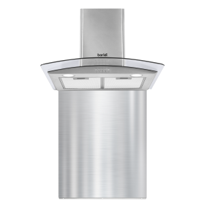 Sealey Baridi Curved Glass Cooker Hood with Carbon Filters, LED Lights & Splashback 60cm - Stainless Steel (DH208)