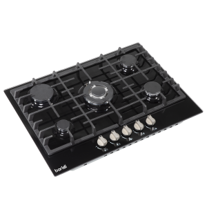 Sealey Baridi Gas Hob with 5 Cooking Zones 70cm - Black (DH228)