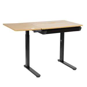 Sealey Dellonda Single Motor Ultra-Quiet Electric Adjustable Drawing Table with 40° Tilt, Drawer & Side Table (DH71)