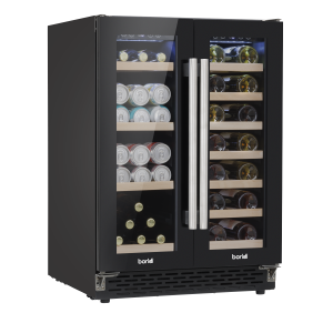 Sealey Baridi 40 Bottle/120 Can Under-Counter/Freestanding Dual Zone Wine Fridge & Cooler 60cm (DH96)
