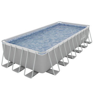 Sealey Dellonda Deluxe Steel Frame Rectangular Swimming Pool with Step Ladder & Filter Pump 25ft (DL151)