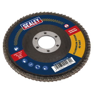 Sealey 100mm Aluminium Oxide Flap Disc 40Grit 16mm Bore (FD10040E)