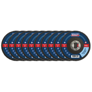 Sealey 115mm Zirconium Flap Discs 60Grit 22mm Bore - Pack of 10 (FD1156010)
