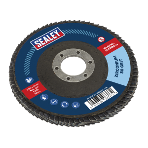 Sealey 115mm Zirconium Flap Disc 80Grit 22mm Bore (FD11580)