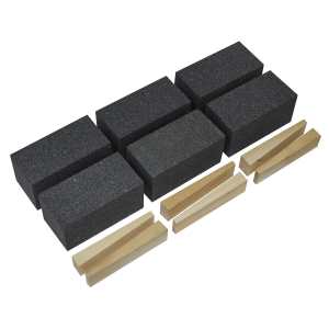 Sealey Worksafe® 50 x 50 x 100mm Floor Grinding Block 24Grit - Pack of 6 (FGB24)