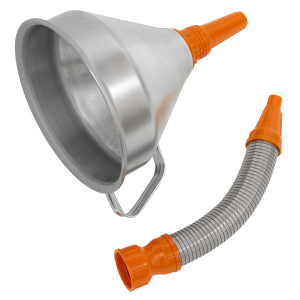 Sealey Metal Flexible Spout Funnel with Filter 200mm (FM20F)