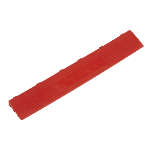 Sealey Polypropylene Floor Tile Edge 400 x 60mm, Red Female - Pack of 6 (FT3ERF)