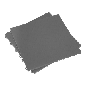 Sealey Polypropylene Floor Tile 400 x 400mm, Grey Treadplate - Pack of 9 (FT3G)