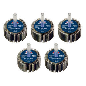 Sealey 40 x 20mm Abrasive Flap Wheel with 6mm Shaft 80Grit - Pack of 5 (FW4020805)