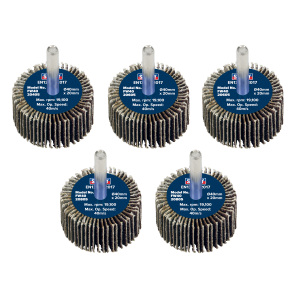 Sealey 40 x 20mm Abrasive Flap Wheel with 6mm Shaft Assorted Grit - Pack of 5 (FW4020ASS)