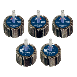 Sealey 40 x 30mm Abrasive Flap Wheel with 6mm Shaft 80Grit - Pack of 5 (FW4030805)