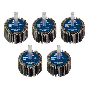 Sealey 40 x 30mm Abrasive Flap Wheel with 6mm Shaft Assorted Grit - Pack of 5 (FW4030ASS)
