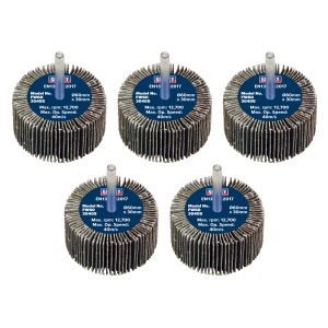 Sealey 60 x 30mm Abrasive Flap Wheel with 6mm Shaft 40Grit - Pack of 5 (FW6030405)
