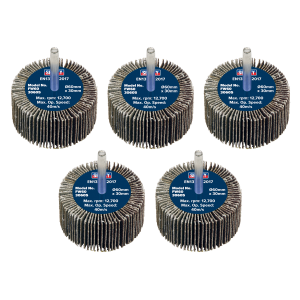 Sealey 60 x 30mm Abrasive Flap Wheel with 6mm Shaft 60Grit - Pack of 5 (FW6030605)