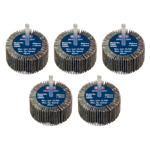 Sealey 60 x 30mm Abrasive Flap Wheel with 6mm Shaft 80Grit - Pack of 5 (FW6030805)