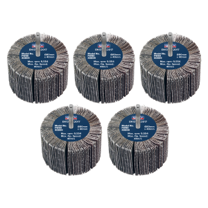Sealey 80 x 40mm Abrasive Flap Wheel with 6mm Shaft 80Grit - Pack of 5 (FW8040805)