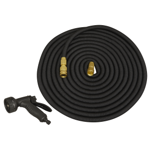 Sealey Ø17mm Expandable Garden Hose Black 15m Premium (GH15E)