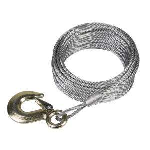 Sealey Winch Cable/Wire Rope with Forged Hook 5.1mm x 10m 810kg Breaking Strength (GWEC12)