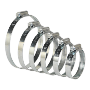 Sealey HI-GRIP® Zinc Plated Hose Clip Assortment 45-160mm 26pc (HCJ26A)
