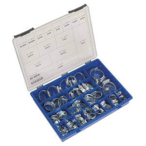Sealey HI-GRIP® Zinc Plated Hose Clip Assortment 9.5-55mm 81pc (HCJ85AC)