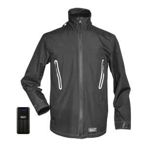 Sealey 5V Heated Rain Jacket with Power Bank 10Ah - Medium (HJ02KIT)