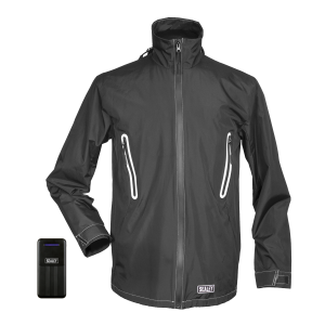 Sealey 5V Heated Rain Jacket with Power Bank 20Ah - Medium (HJ06KIT)