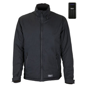 Sealey 5V Heated Rain Jacket with Power Bank 20Ah - Large (HJ07KIT)