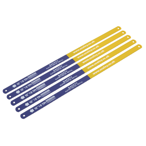 Sealey Hacksaw Blade 300mm HSS Bi-Metal 18tpi Pack of 5 (HSB0518)